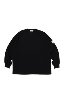 N/C Waffle Oversized L/S Tee - Black (CTE-25A315)