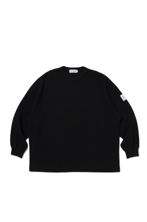 N/C Waffle Oversized L/S Tee - Black (CTE-25A315)