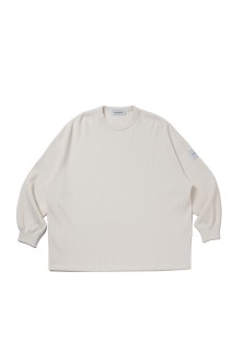N/C Waffle Oversized L/S Tee - Off Ivory (CTE-25A315)