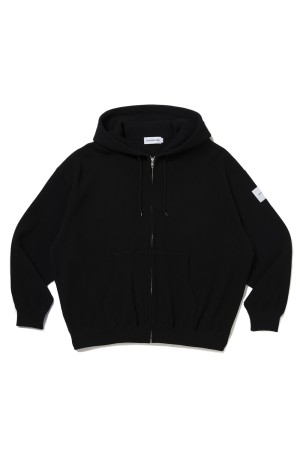 N/C Waffle Zip Hoodie - Black (CTE-25A316)
