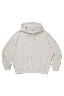 N/C Waffle Zip Hoodie - Off Ivory (CTE-25A316)