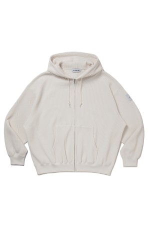 N/C Waffle Zip Hoodie - Off Ivory (CTE-25A316)