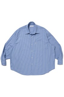 Stripe Broad Oversized L/S Shirt - Blue (CTE-25A403)
