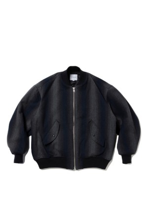 Ombre Stripe Wool Bomber Jacket - Ombre Stripe (CTE-25A223)