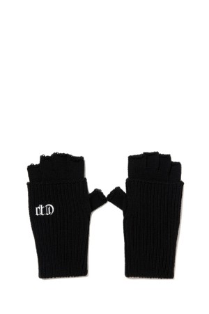 Knit Cuffed Fingerless Glove - Black (CTE-25A526)