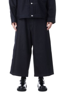 Reverse Loop Denim 5 Pocket Shin Cut Wide Easy Pants - Indigo Rigid (CTE-25A104)