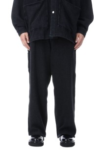 Sulfur Dyed Exaggerated Twill Painter Pants - Black (CTE-25A115)
