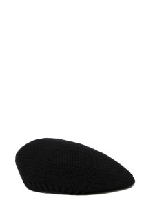 Crochet Knit Beret - Black (CTE-25A517)