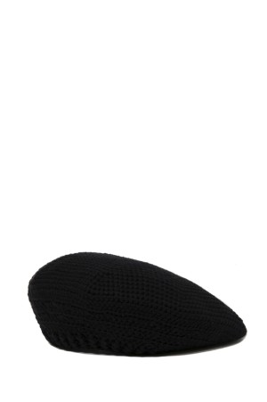 Crochet Knit Beret - Black (CTE-25A517)