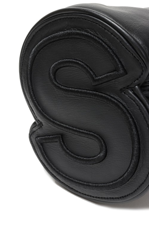 Drawstring Bag / Leather - BLACK 001 (25-01029S) | セレクト