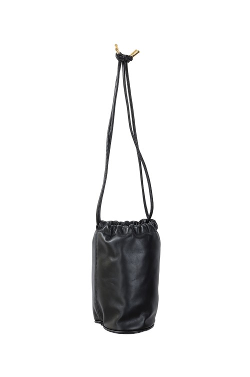 Drawstring Bag / Leather - BLACK 001 (25-01029S) | セレクト