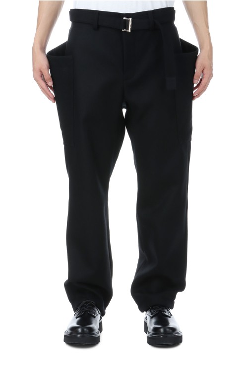 Wool Melton Pants - BLACK 001 (25-03848M) | セレクトショップ