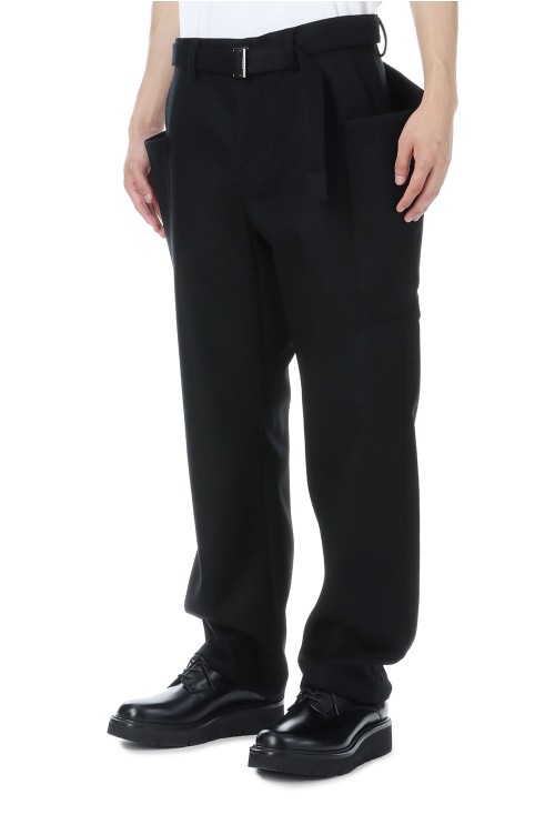 Wool Melton Pants - BLACK 001 (25-03848M) | セレクトショップ