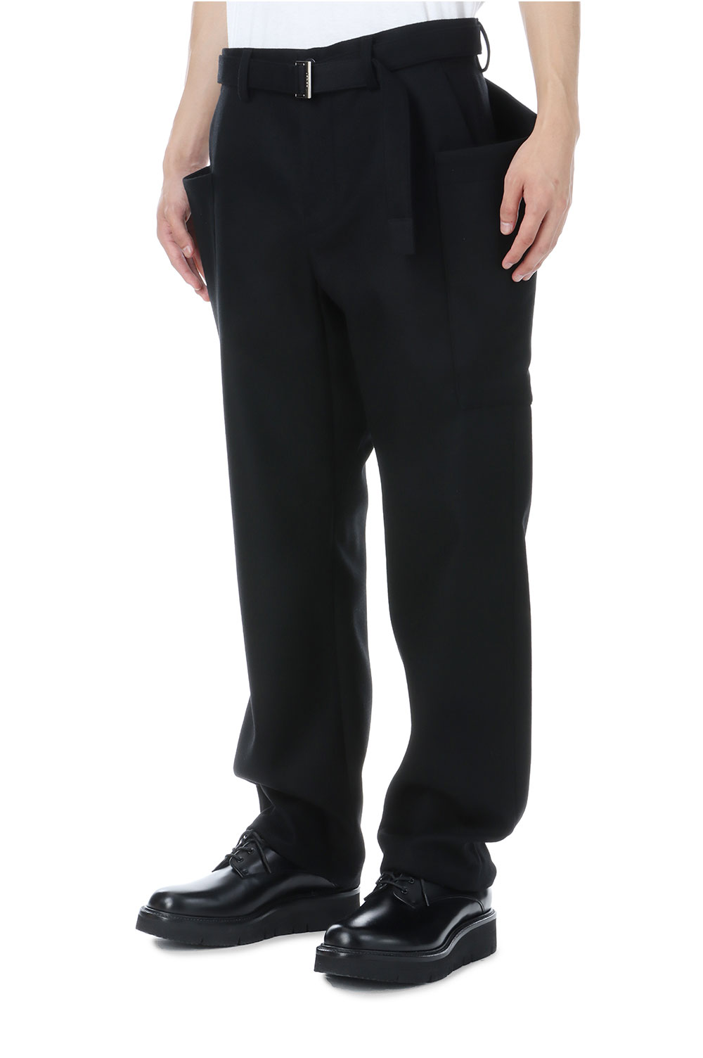 Wool Melton Pants - BLACK 001 (25-03848M) | セレクトショップ