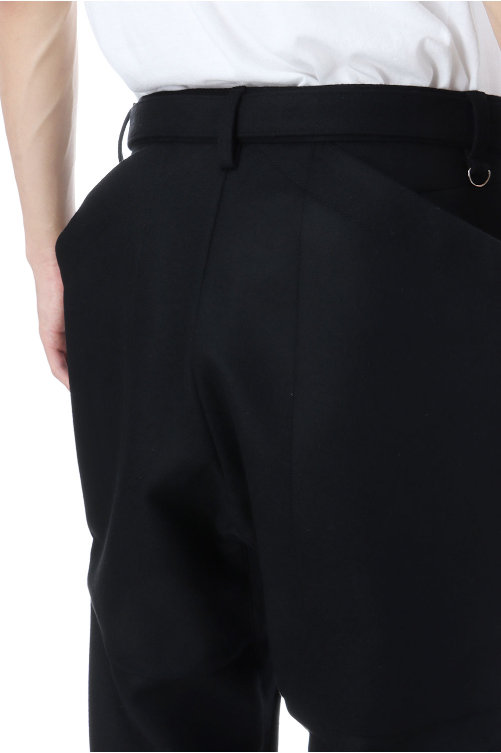 Wool Melton Pants - BLACK 001 (25-03848M) | セレクトショップ