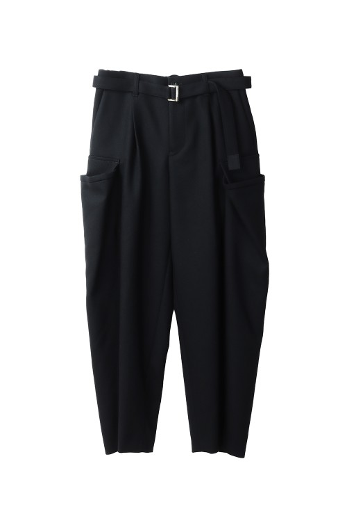 Wool Melton Pants - BLACK 001 (25-03847M) | セレクトショップ