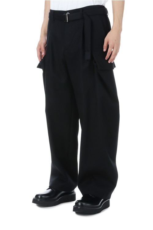 Wool Melton Pants - BLACK 001 (25-03847M) | セレクトショップ