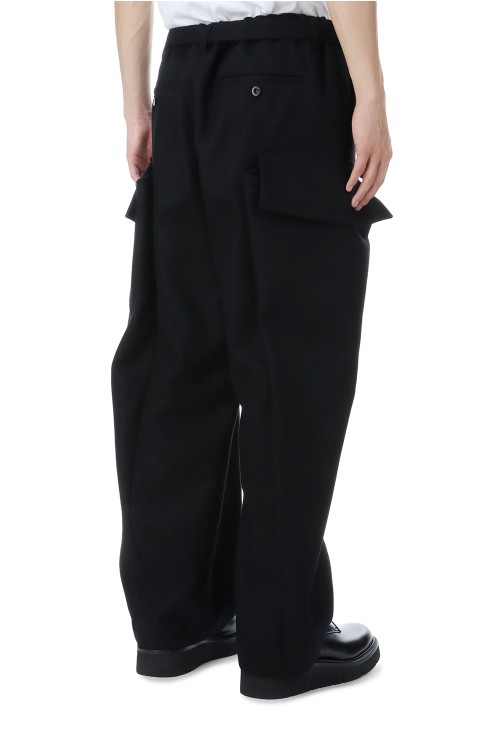 Wool Melton Pants - BLACK 001 (25-03847M) | セレクトショップ