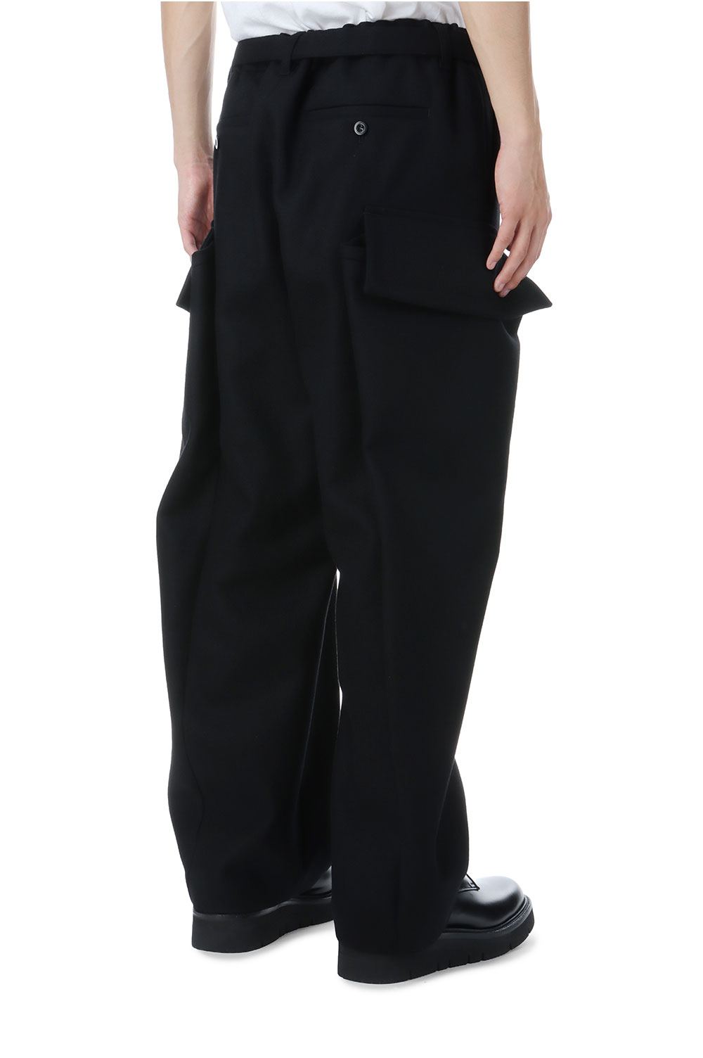 Wool Melton Pants - BLACK 001 (25-03847M) | セレクトショップ