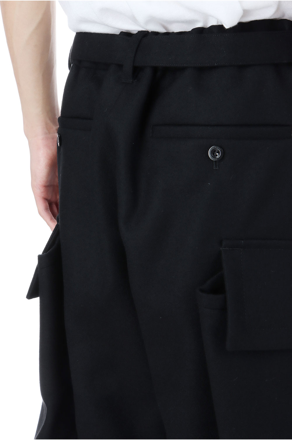 Wool Melton Pants - BLACK 001 (25-03847M) | セレクトショップ