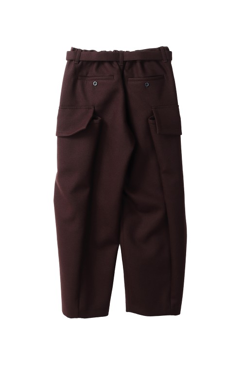 Sacai Wool Melton Pants ボルドー Wool Melton Pants - BROWN 601 (25-03847M) | セレクトショップ