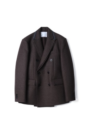 Double-Faced Wool Melton Jacket - BROWN 601 (25-03842M) | セレクト