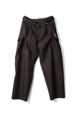 Double-Faced Wool Melton Pants - BROWN 601 (25-03877M) | セレクト
