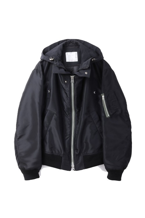 Nylon Twill x Grosgrain Blouson - BLACK 001 (25-03784M