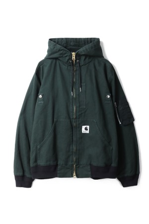 Carhartt WIP Washed Duck Hooded Blouson - GREEN 551 (25-03859M