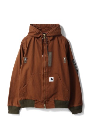 Carhartt WIP Washed Duck Hooded Blouson - GREEN 551 (25-03859M