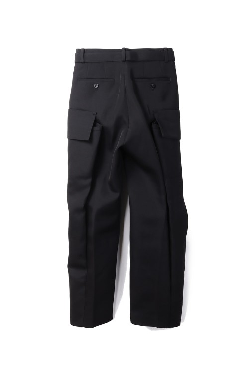 Double-Faced Silk Cotton Pants - BLACK 001 (25-08096