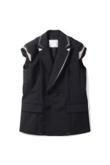 Doeskin x Double-Faced Silk Cotton Jacket - BLACK 001 (25