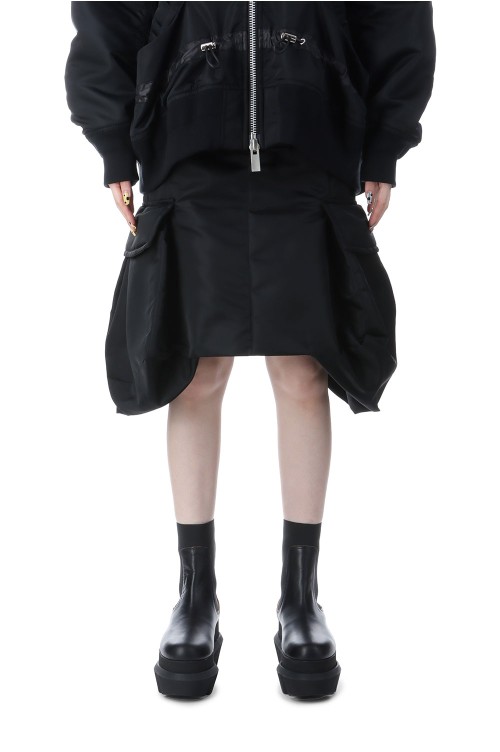 スカート 25ss nylon twill mini skirt Nylon Twill Skirt - BLACK 001 (25-07994) | セレクトショップ