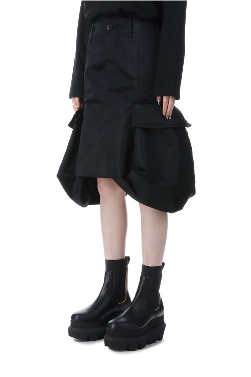 Nylon Twill Skirt - BLACK 001 (25-07994) | セレクトショップ