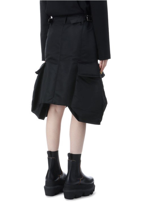 Nylon Twill Skirt - BLACK 001 (25-07994) | セレクトショップ