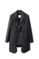 Doeskin×Double-Faced Silk Cotton Jacket Doeskin x Double-Faced Silk Cotton Jacket | sacai Official