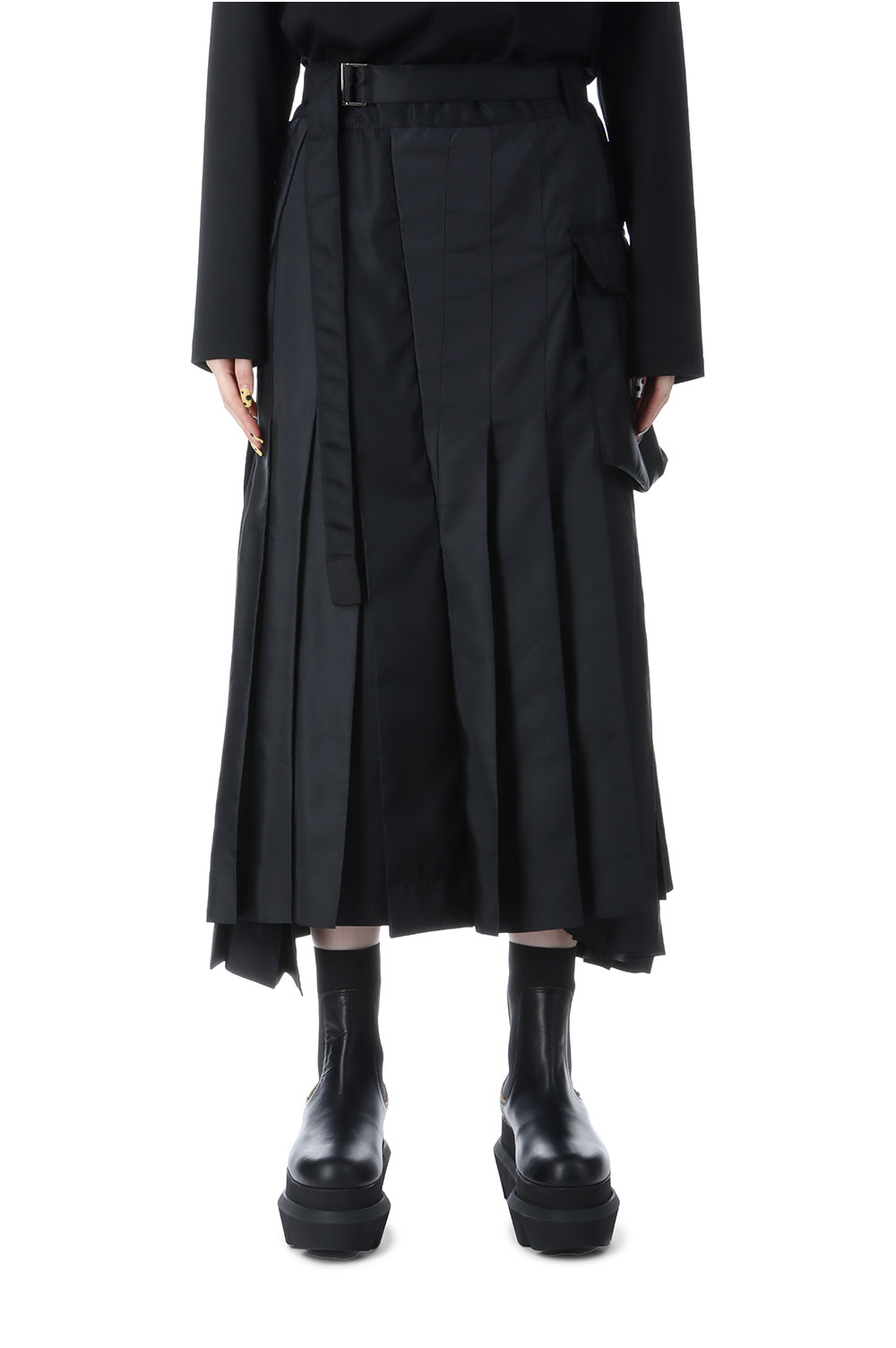 本物美品sacai Nylon Twill Skirt Nylon Twill Skirt | Olive – Parlour X