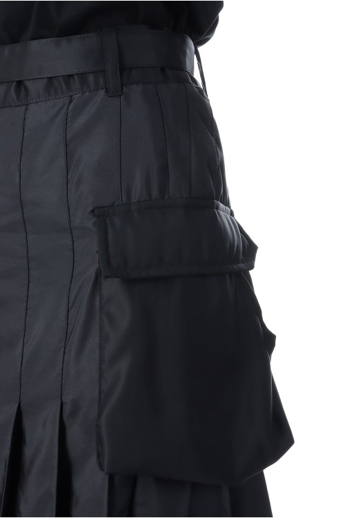 美品　数回着用 Nylon Twill Mix Skirt - BLACK 001 (25-07993) | セレクト
