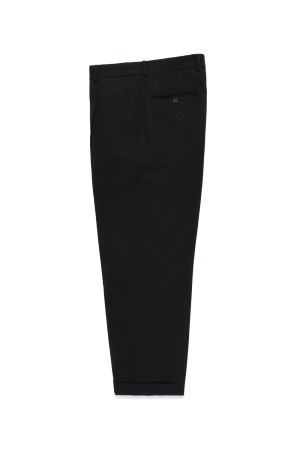 PLEATED TROUSERS ( TYPE-2 ) / BLACK (25FW-WMP-TR02)