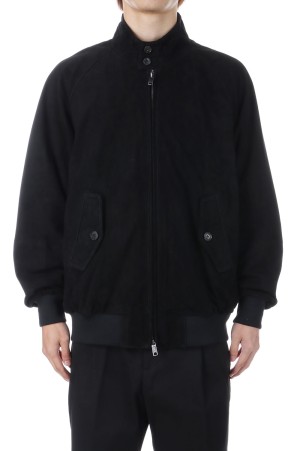 BARACUTA / G9 SUEDE LEATHER HARRINGTON JACKET / BLACK (25FW-WMO-BC01)