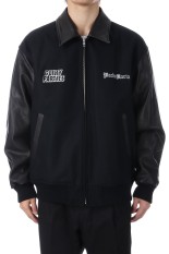 LEATHER VARSITY JACKET ( TYPE-2 ) / BLACK (25FW-WMO-BL13)