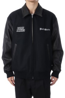 LEATHER VARSITY JACKET ( TYPE-2 ) / BLACK (25FW-WMO-BL13)