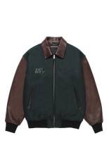 LEATHER VARSITY JACKET ( TYPE-2 ) / GREEN (25FW-WMO-BL13)