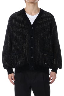 GLITTER CARDIGAN / BLACK-GOLD (25FW-WMK-KN04)