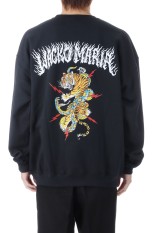 TIM LEHI / CREW NECK SWEAT SHIRT ( TYPE-1 ) / BLACK (25FW-WMC-SS10)
