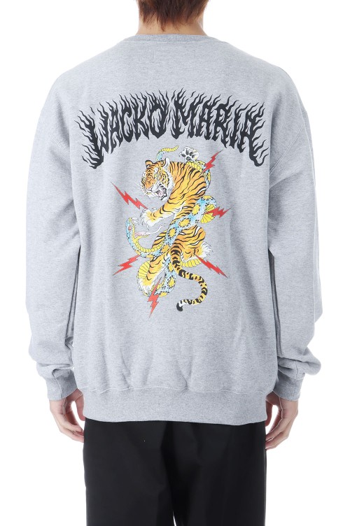 TIM LEHI / CREW NECK SWEAT SHIRT ( TYPE-1 ) / GRAY (25FW-WMC-SS10