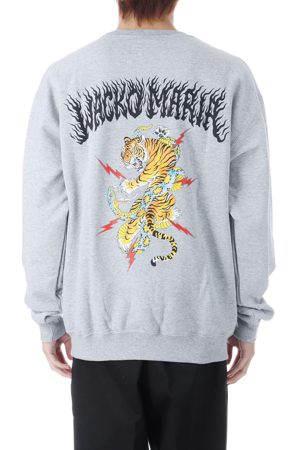 TIM LEHI / CREW NECK SWEAT SHIRT ( TYPE-1 ) / GRAY (25FW-WMC-SS10