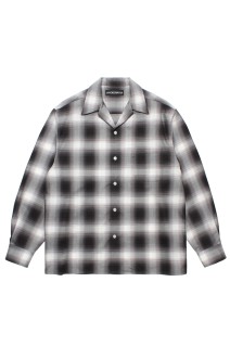 OMBRE CHECK OPEN COLLAR SHIRT L/S ( TYPE-2 ) / GRAY (25FW-WMS-OC06)