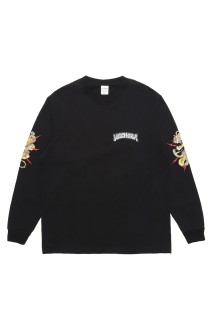 TIM LEHI / WASHED HEAVY WEIGHT CREW NECK LONG SLEEVE T-SHIRT ( TYPE-2 ) / BLACK (25FW-WMT-LT02)