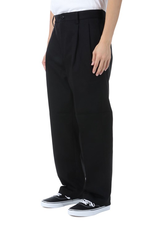 DOUBLE PLEATED CHINO TROUSERS ( TYPE-1 ) / BLACK (25FW-WMP-PT01